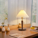 Axyaa Solid Wood Fabric Shade LED Table Lamp E27 Nordic Style Reading Light