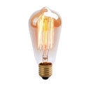 Axyaa ST64 E27 220V Retro Edison Bulb 40W 60W Tungsten Filament Antique Screw Bulb