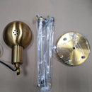 Axyaa Vintage Adjustable Swing Arm Wall Lamp White Brass
