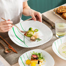 Axya Opal Glassware Dinner Set: Dinner, Soup, Dessert Plate - Unbreakable & Durable, 18/36 Pieces