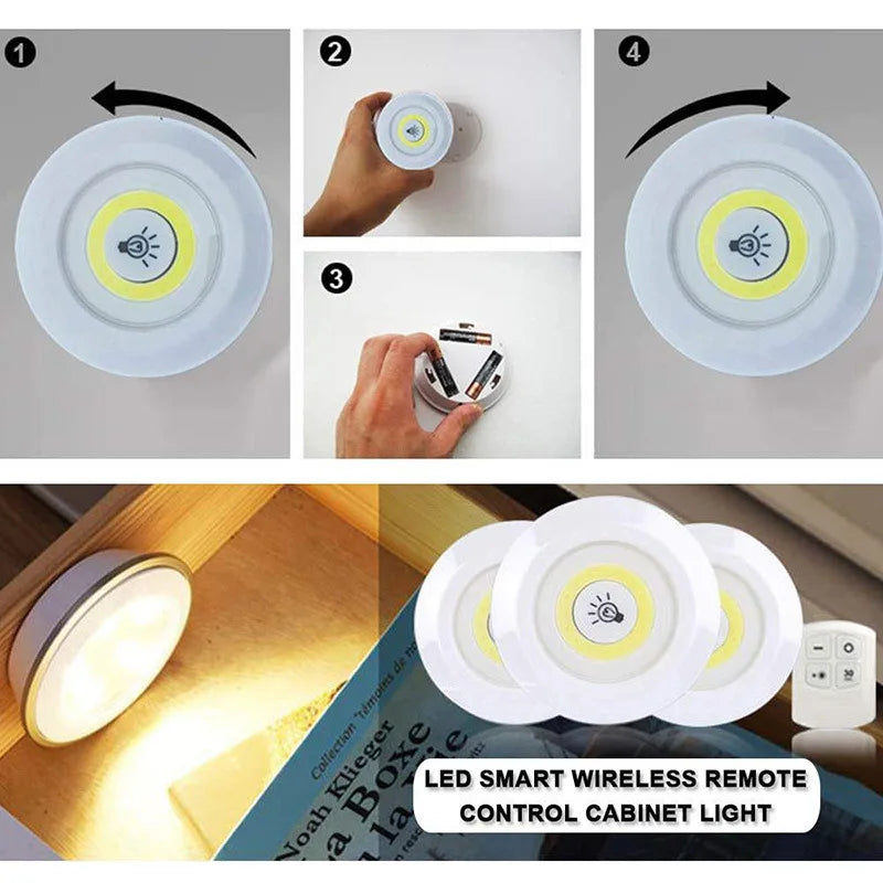 Axya LED Remote Control Under Cabinet Light for Home Kitchen Bedroom