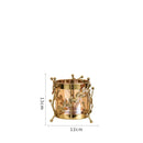 Axyaa Gilded Flower Branch Glass Vase for Modern Home Decor