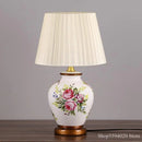 Axyaa Ceramic Desk Lamp - LED Table Light for Living Room, Bedroom, and Study
