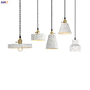 Axyaa Nordic Cement Pendant Lamp - Modern Loft Style Industrial Vintage Light Fixtures