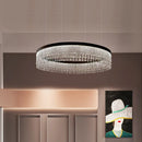 Axyaa Luxury Crystal LED Chandelier for Living Room, Modern Design Bedroom Fixture