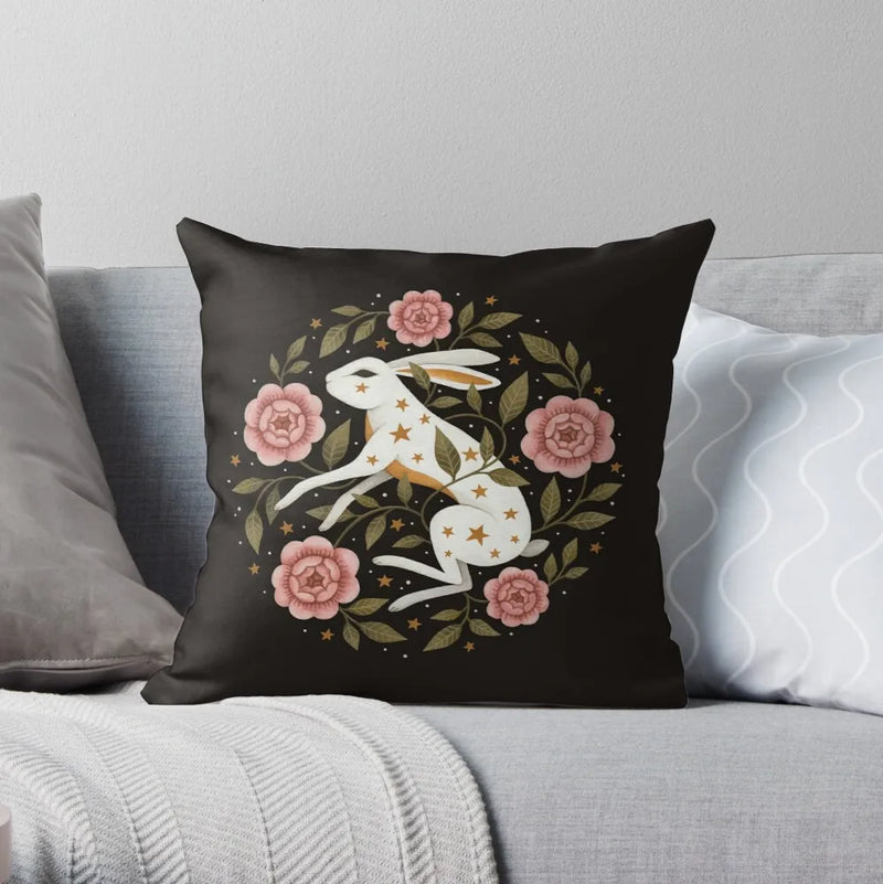 Nordic Cushion Cover Black 18x18 Double Side Printed for Living Room Sofa