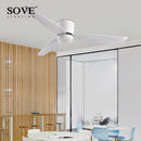 Axya Modern LED Ceiling Fan Light with Remote Control for Bedroom and Home - 220V