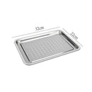 Axyaa Stainless Steel Food Storage Tray Shallow Drain Trays for Kitchen Organization