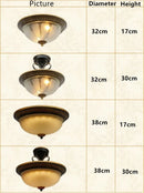 Axyaa Vintage Round LED Ceiling Light for Bedroom, Kitchen, and Balcony