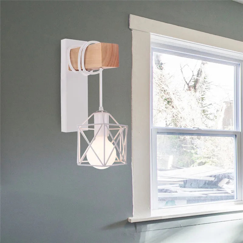 Axyaa Wood Wall Sconce Light Fixture for Home Hallway Aisle