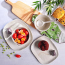 Axya Handmade Stoneware Greenhouse Ceramic Plate Bowl Spoon Set for Kitchen and Dining
