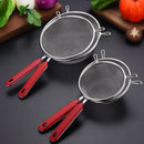 Axyaa Stainless Steel Kitchen Strainer Colander Noodle Drainer Oil Skimmer