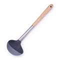 Axyaa Silicone Kitchen Utensils Set with Wooden Handles