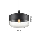 Nordic Modern LED Pendant Light Wood Color Glass Hanging Lamp Axyaa