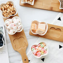 Axya Ceramic Fruits Platter with Bamboo Tray