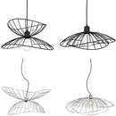 Axyaa Postmodern Ray Metal Pendant Light in Gold, Black, and Silver