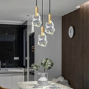Axyaa Nordic Copper Crystal Chandelier for Model Room Dining Bedroom Bar