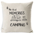 Axyaa Best Memories Happy Camper Cushion Cover - Bedroom Sofa Home Decor