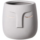 Axya Ceramic Face Vase for Home and Office Decor