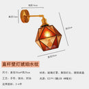 Axyaa Copper LED Wall Sconce with Switch, Modern Glass Stair Light for Bathroom Mirror