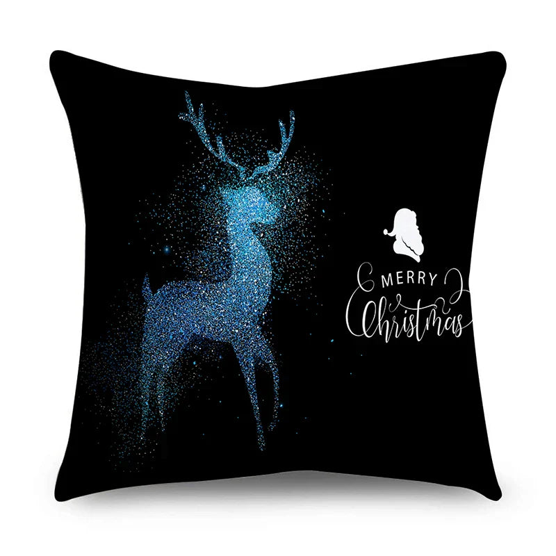 Axyaa Christmas Polyester Cushion Cover - Tree Gifts Print - Xmas Home Decor