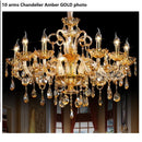 Axyaa Luxury Crystal Chandelier Gold/Cognac/Clear Modern Big Lustres Lighting Fixture