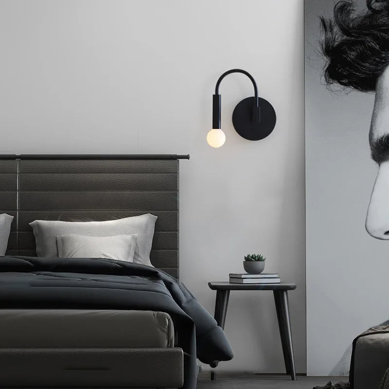 Axyaa Nordic LED Wall Lamp for Bedroom, Living Room and Aisle, E27 5W Indoor Reading Light