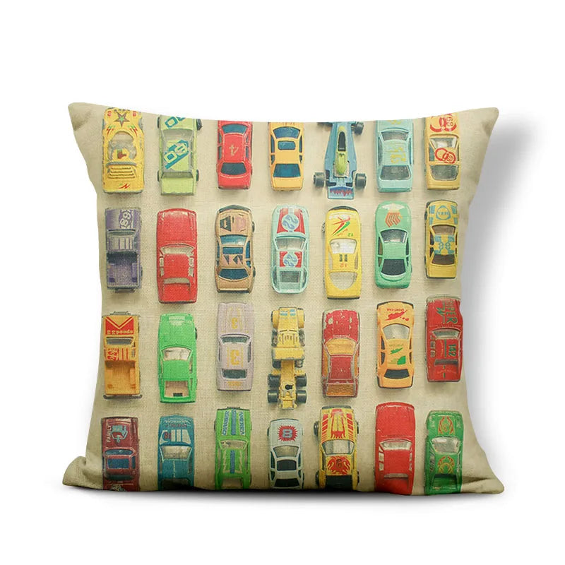 Axyaa Retro Record Camera Pillow Cover - 45X45CM