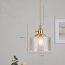 Axyaa Flower Glass LED Pendant Copper Hanging Light for Bedroom Dinning Room