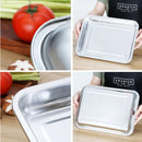 Axyaa Stainless Steel Metal Tray Fruit Serving Plate Kitchen Tool