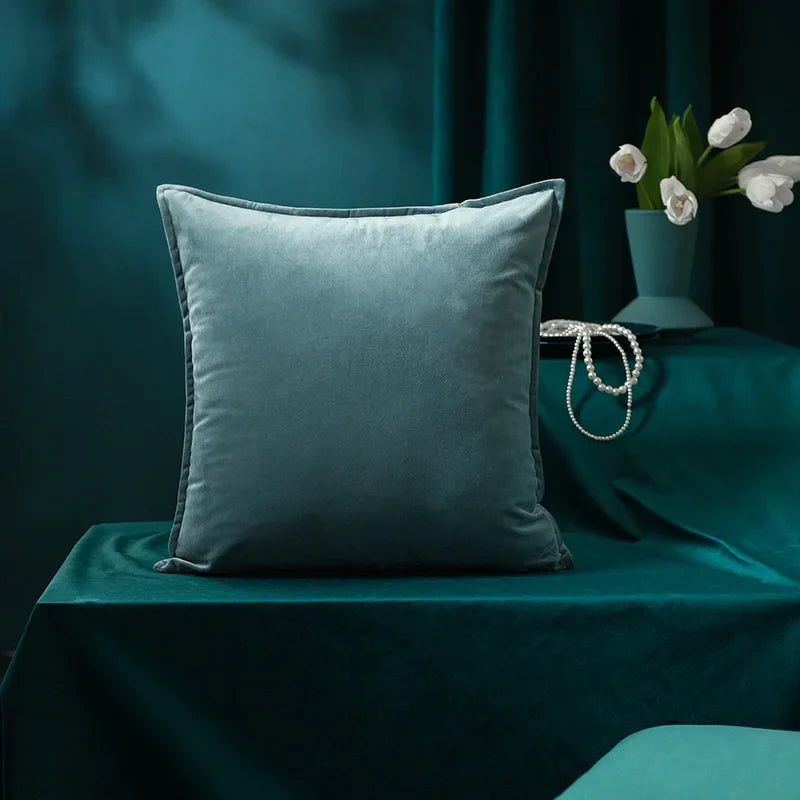 Velvet Cushion Cover 30x50cm for Sofa Décor by Axyaa