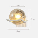 Axyaa Moon Glass Wall Lamp: Modern Bedroom LED Sconce, White/Black/Gold Interior Decoration