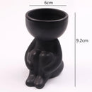 Axyaa Ceramic Little Man Statue Flower Pot Vase Home Decor Craft