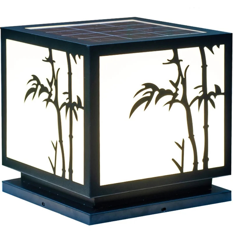 Axyaa Solar Post Lamp Wall Lights Remote Control IP65 Waterproof LED