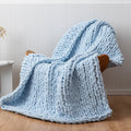 Axyaa Knit Plaid Throw Blanket 130x160cm Yellow Pink White Grey