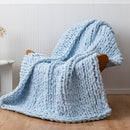Axyaa Knit Plaid Throw Blanket 130x160cm Yellow Pink White Grey