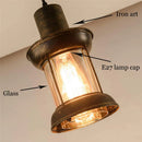 Axyaa Vintage Glass Pendant Lamp for Dining Room & Cafe