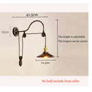 Axyaa Loft Wall Lamp: Adjustable Iron Pulley Light, Industrial Style for Home, Restaurant, Cafe