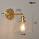 Nordic Brass Wall Lamp Small Copper Glass LED Wall Sconce – Axyaa