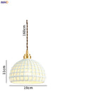 Axyaa Nordic Ceramic Pendant Lamp Modern Japanese Style Copper Hanging Light