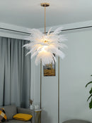 Axyaa Nordic Leaf LED Chandelier for Modern Living Spaces