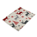 Axyaa Christmas Table Set: Placemats, Napkins, Coasters, Kitchen Cloth.
