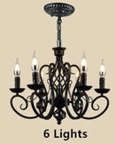 Axyaa Retro Industrial Loft Black Chandelier E14 Luminaria for Living Room