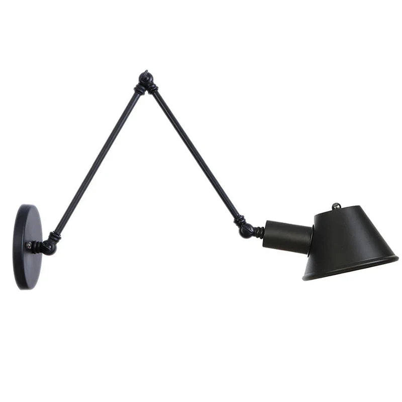 Axyaa Vintage Swimming Arm Wall Lamp Rustic Retro Adjustable Reading Light Applique Luminaire