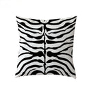 Zebra White Geometric Trilateral Watercolor Cushion Covers by Axyaa