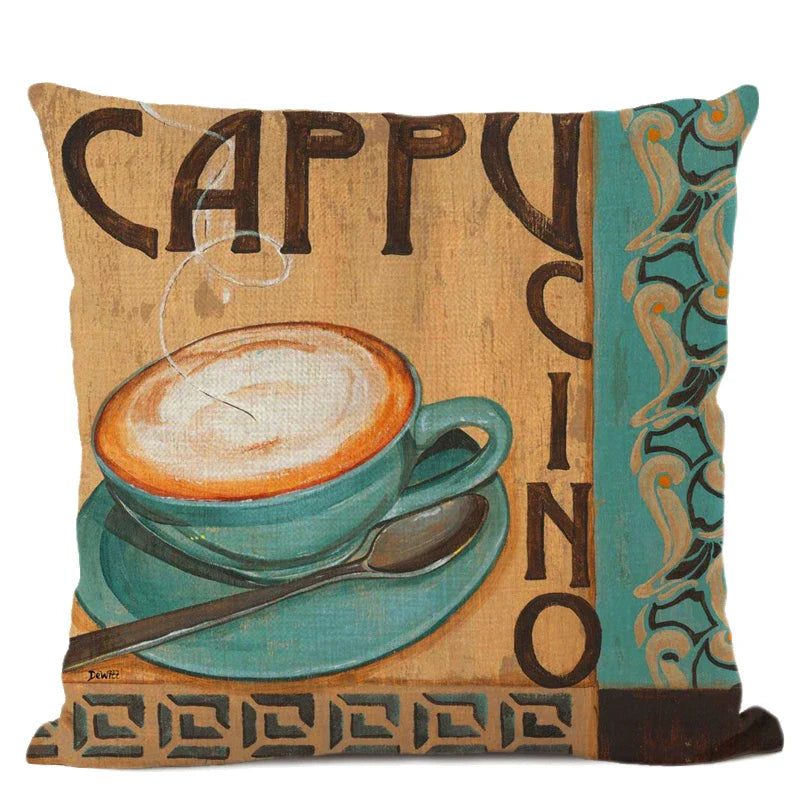 Axyaa Coffee Beans Cushion Cover - 45x45CM