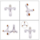 Axyaa White 3-in-1 E27 Lamp Holder Converters - 2 Pack