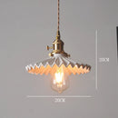 Axyaa Nordic White Ceramic LED Pendant Light with Knob Switch - Modern Copper Hanging Lamp
