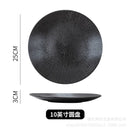 Axyaa Ceramic Striped Plate: Creative Retro Steak Spaghetti Sushi Restaurant Commercial Plate
