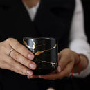 Axya Marble Nordic Teacup Golden Coffee Cup 250ml Drinkware Black White Cups